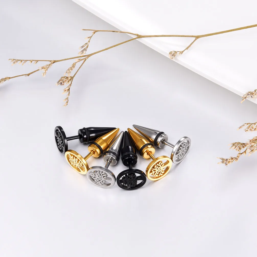 Tree of Life Stud Earrings Set for Men 3 Pairs sold by FaithHeart product image thumbnail 3