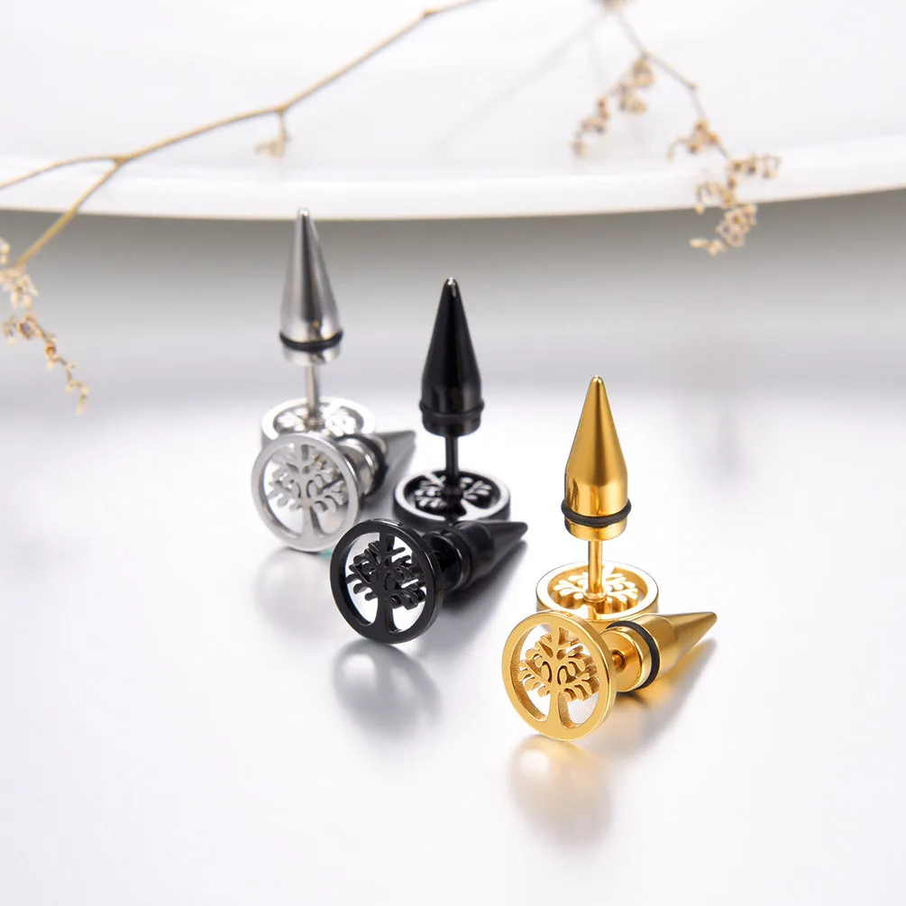 Tree of Life Stud Earrings Set for Men 3 Pairs sold by FaithHeart product image thumbnail 2