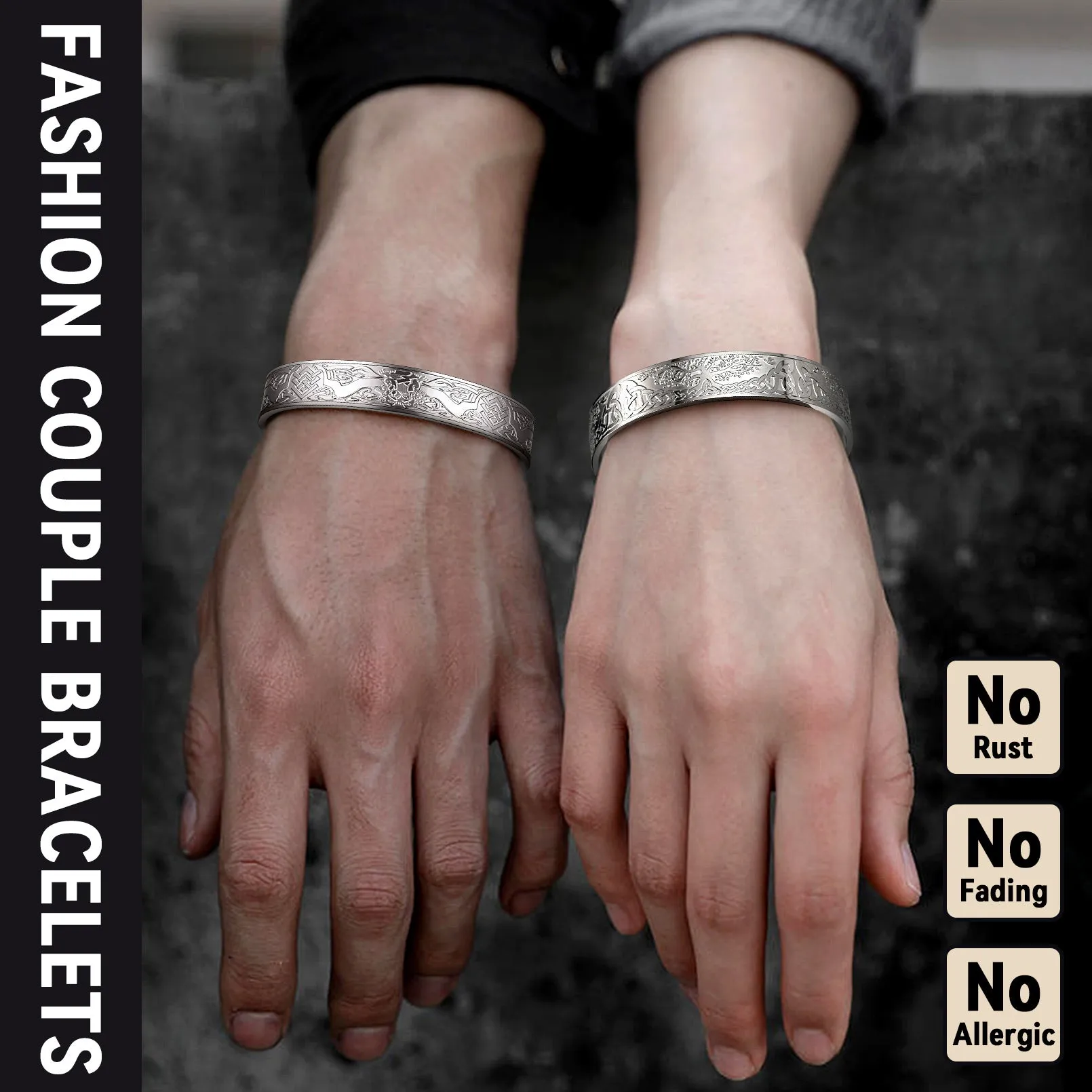 Custom Celtic Knot Cuff Bracelet Bangle for Men Women sold by FaithHeart product image thumbnail 2