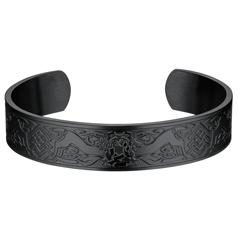 Custom Celtic Knot Cuff Bracelet Bangle for Men Women sold by FaithHeart