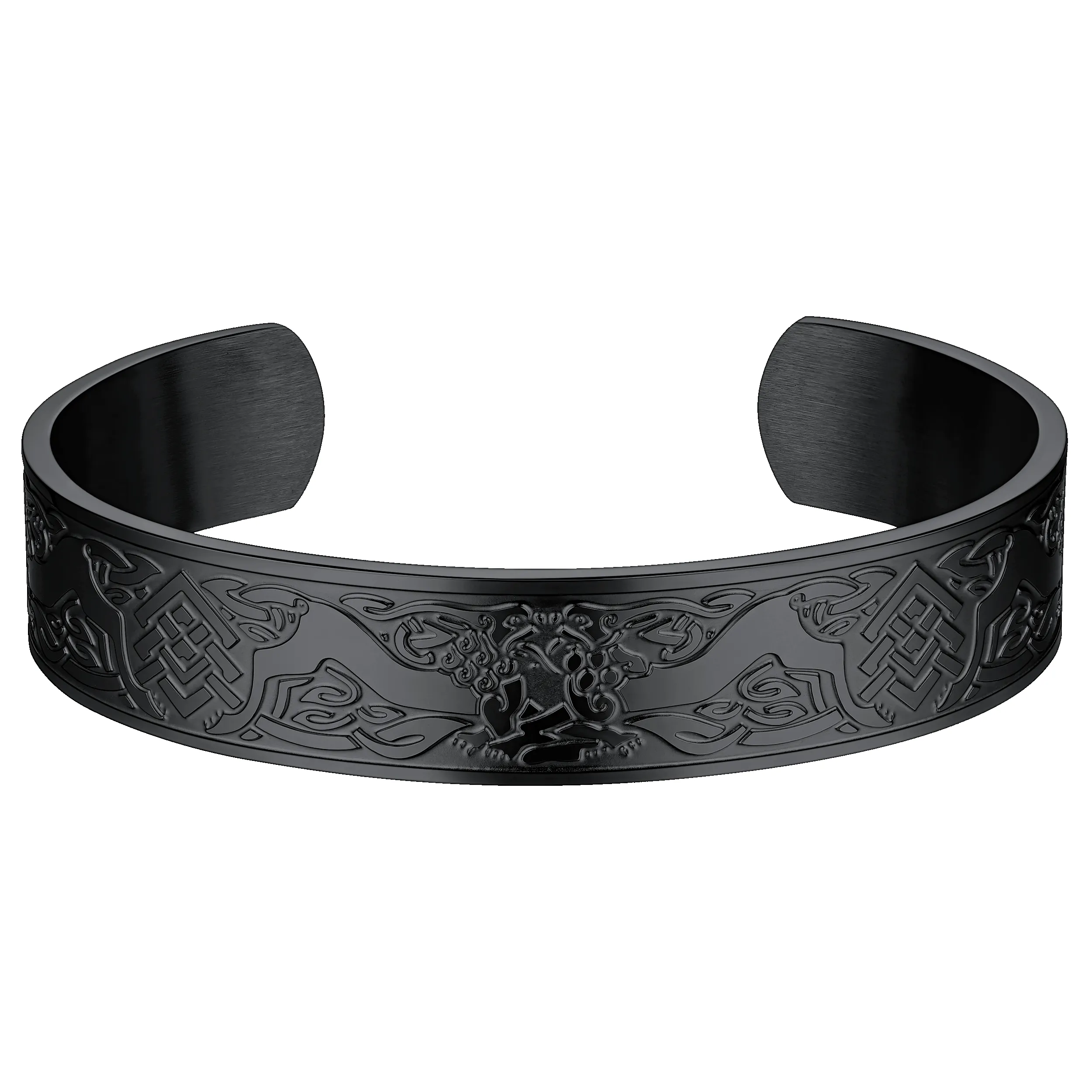 Custom Celtic Knot Cuff Bracelet Bangle for Men Women sold by FaithHeart