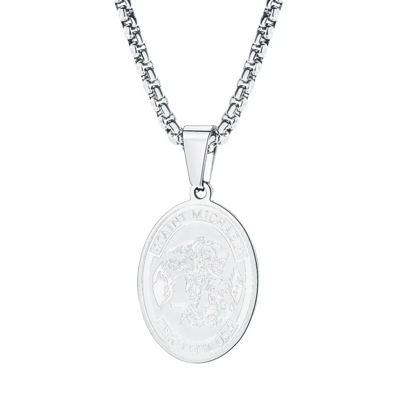 Archangel Michael Medal Pendant Necklace sold by FaithHeart