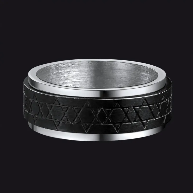 Star of David Spinner Anxiety Ring For Men sold by FaithHeart