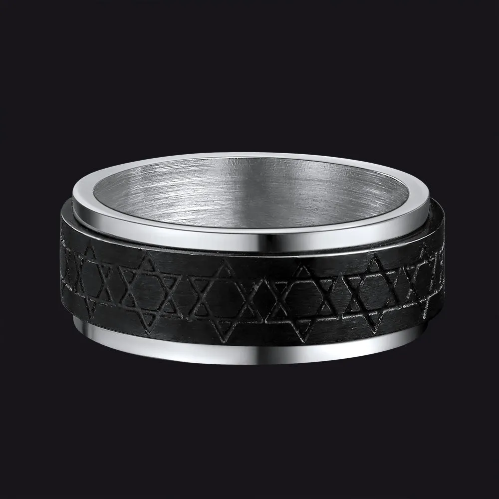 Star of David Spinner Anxiety Ring For Men sold by FaithHeart