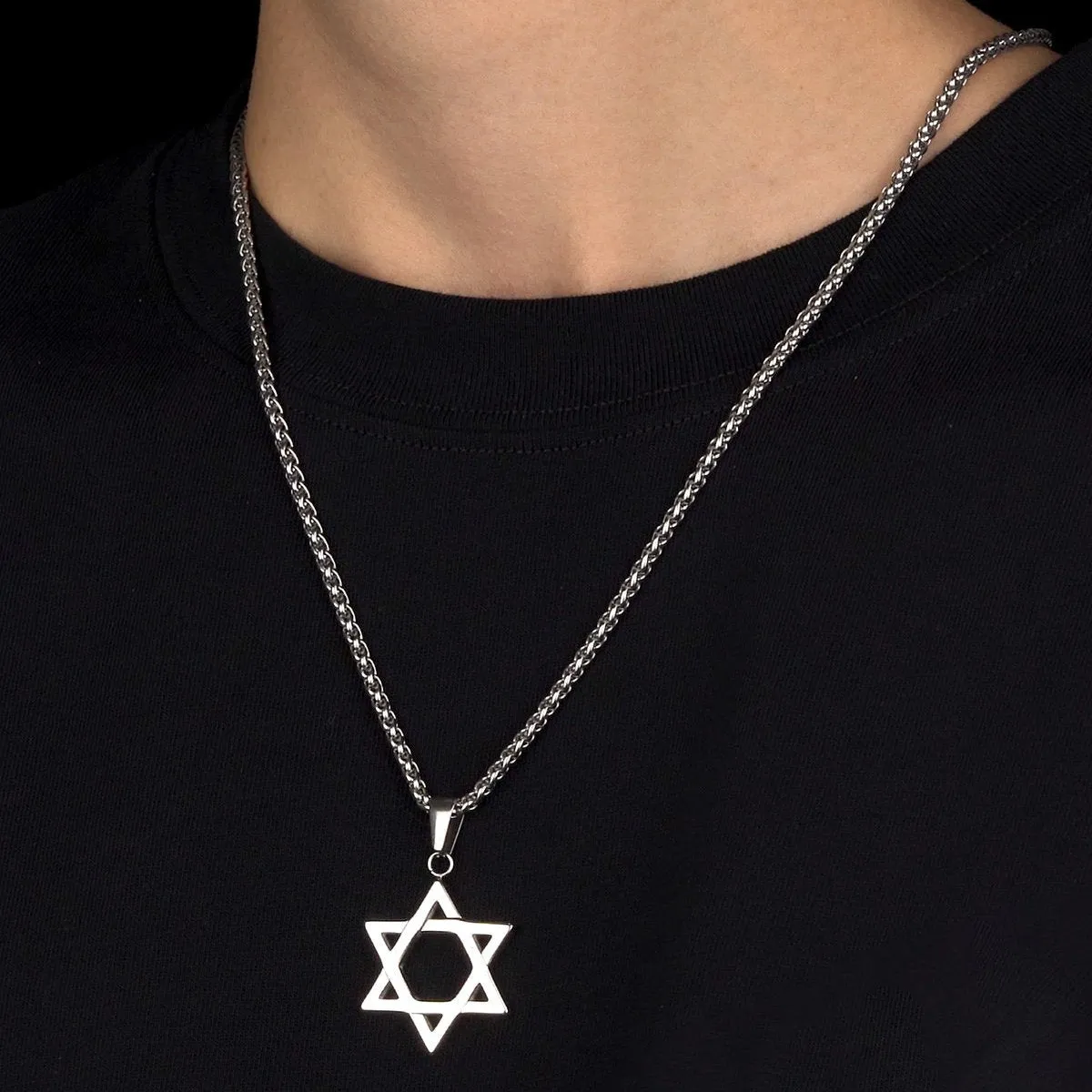 Jewish Magen Star of David Necklace for Men Women sold by FaithHeart product image thumbnail 3