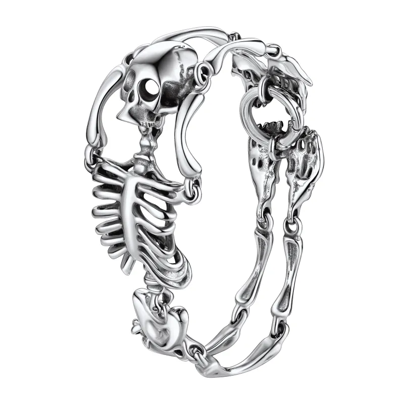 FaithHeart Stainless Steel Body Skull Skeleton Bracelet for Men sold by FaithHeart