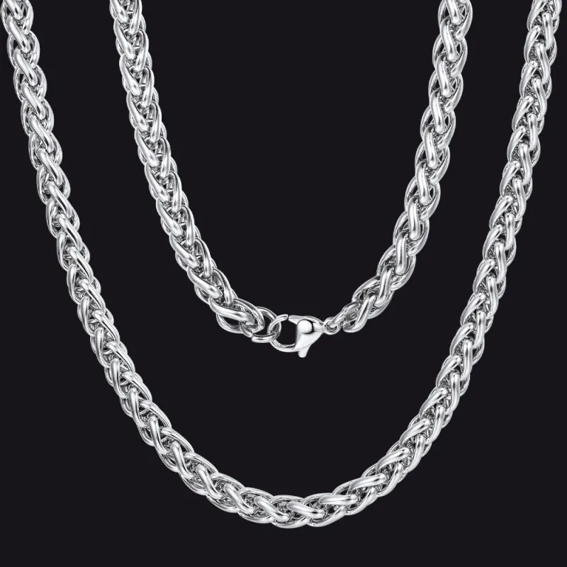 Spiga Wheat Chain Link Necklace for Men sold by FaithHeart