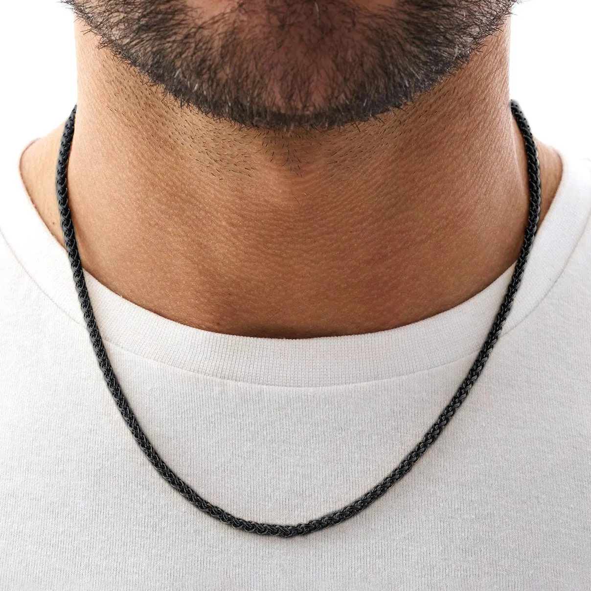 Spiga Wheat Chain Link Necklace for Men sold by FaithHeart product image thumbnail 3