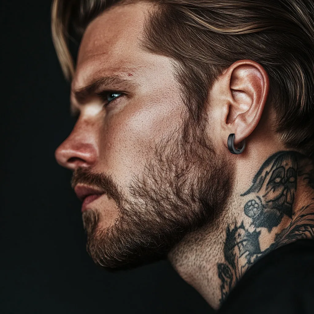 Sterling Silver Huggie Hoop Classic Earrings For Men Women sold by FaithHeart product image thumbnail 2