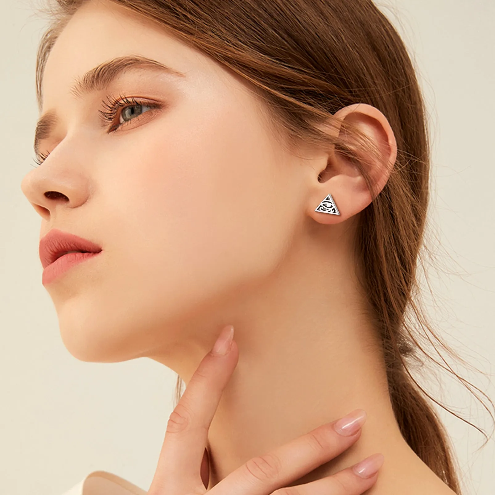 Sterling Silver Eye of Ra Stud Earrings For Women Men sold by FaithHeart product image thumbnail 2