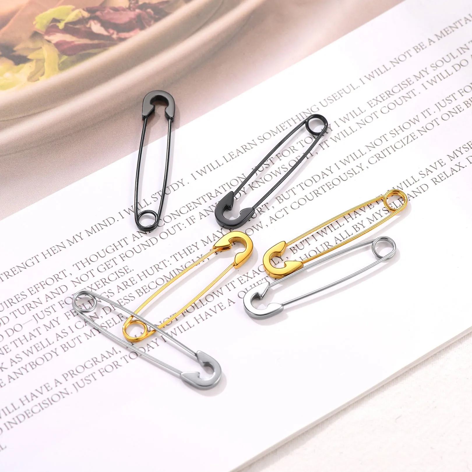 Safety Pin Piercing Earrings Set For Men 3 Pairs sold by FaithHeart product image thumbnail 5