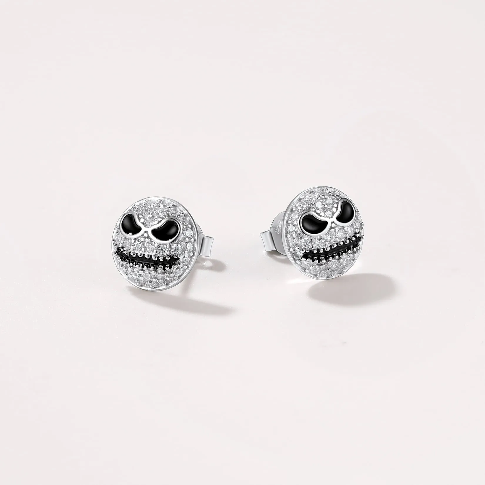 Halloween Jack Skellington Earrings For Men in Sterling Silver sold by FaithHeart product image thumbnail 4