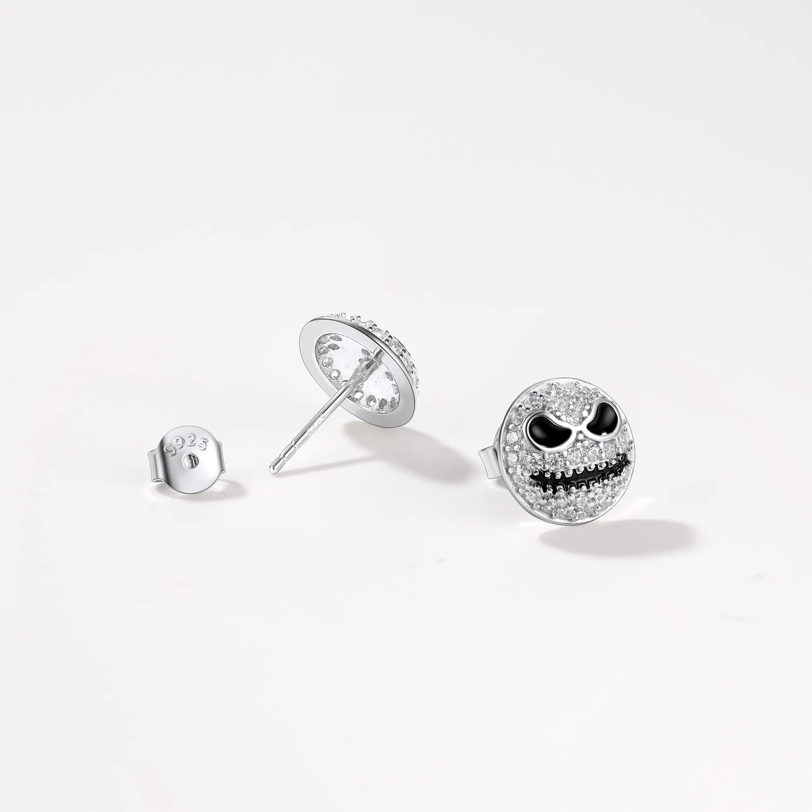 Halloween Jack Skellington Earrings For Men in Sterling Silver sold by FaithHeart product image thumbnail 5