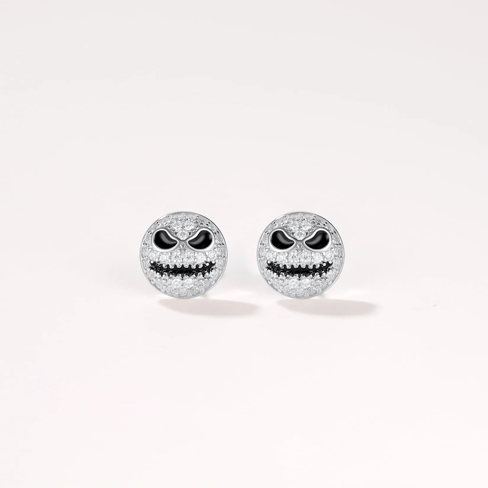 Halloween Jack Skellington Earrings For Men in Sterling Silver sold by FaithHeart product image thumbnail 3