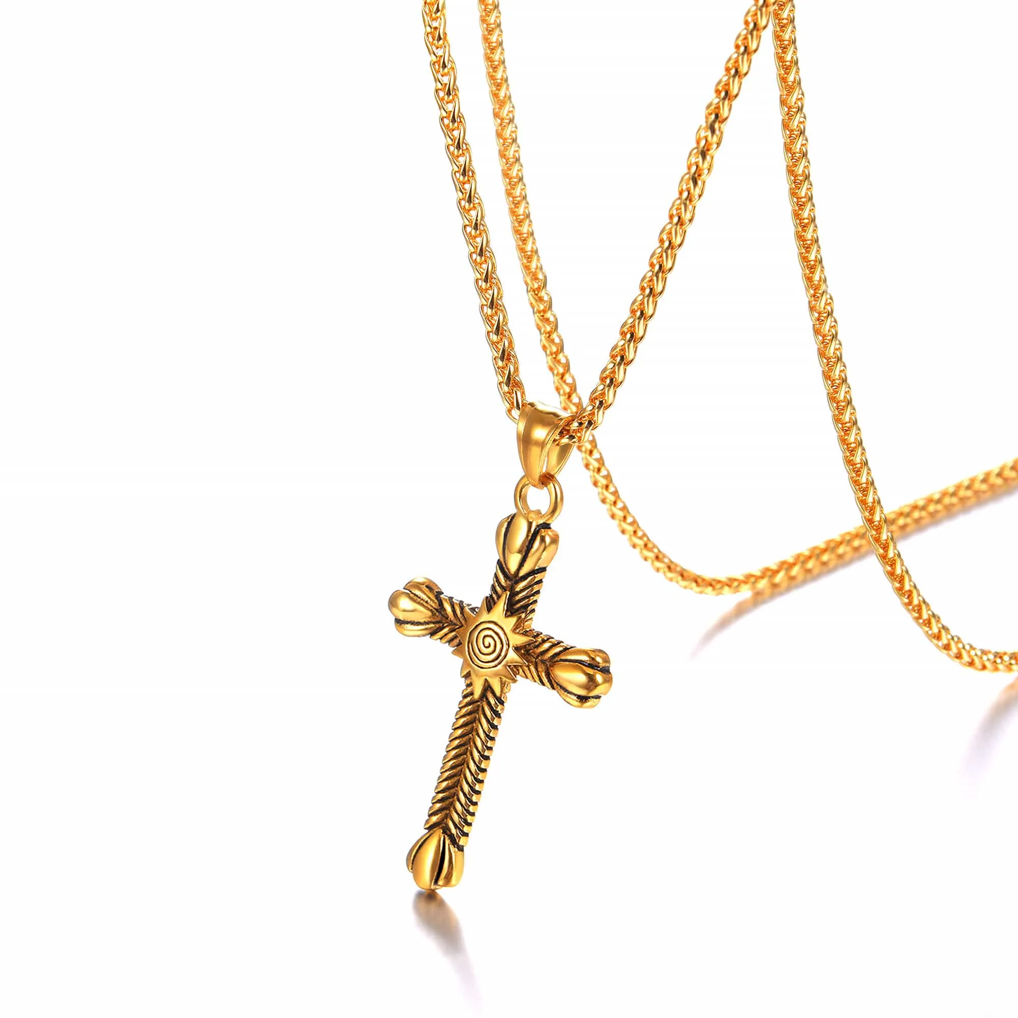 Stainless Steel Cross Crucifix Necklace for Men sold by FaithHeart product image thumbnail 2