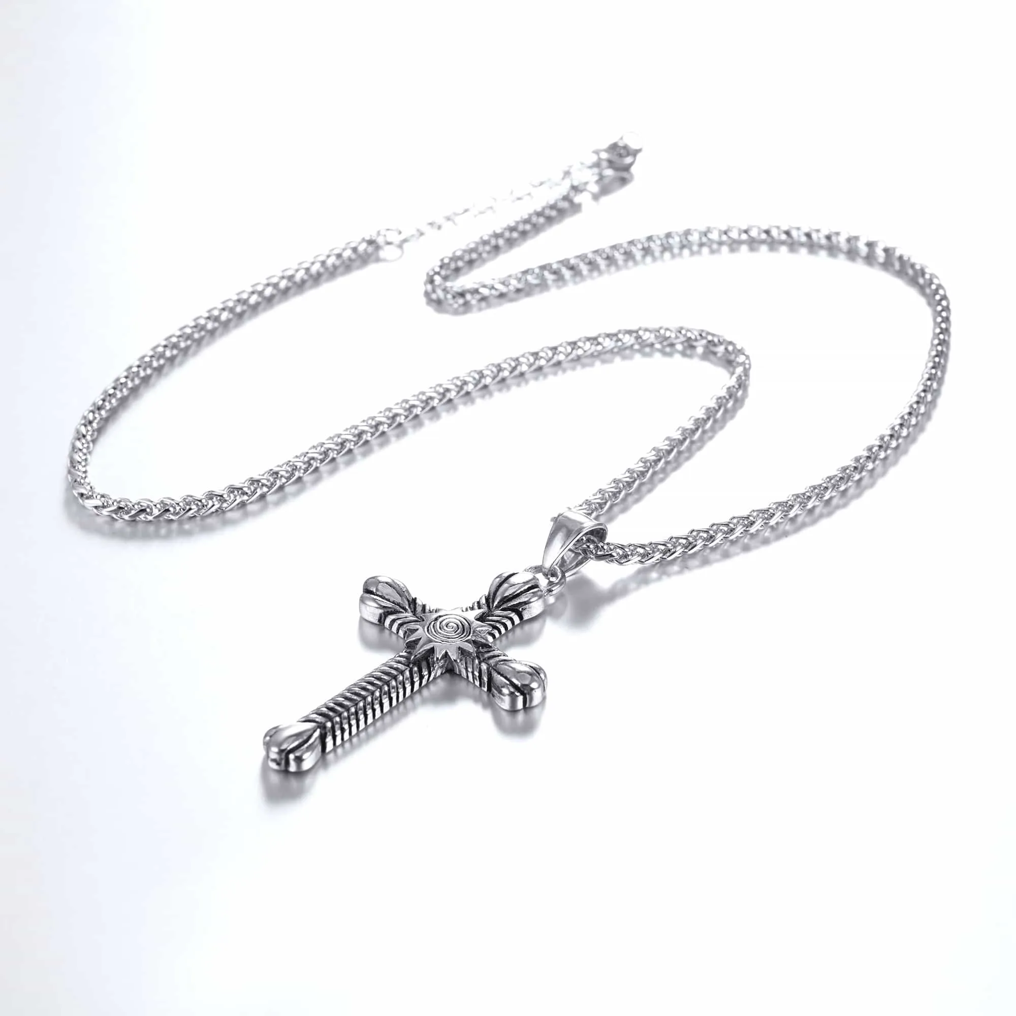 Stainless Steel Cross Crucifix Necklace for Men sold by FaithHeart product image thumbnail 3