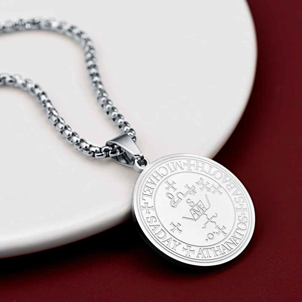 Sigil of Archangel Michael Talisman Necklace for Men sold by FaithHeart product image thumbnail 2