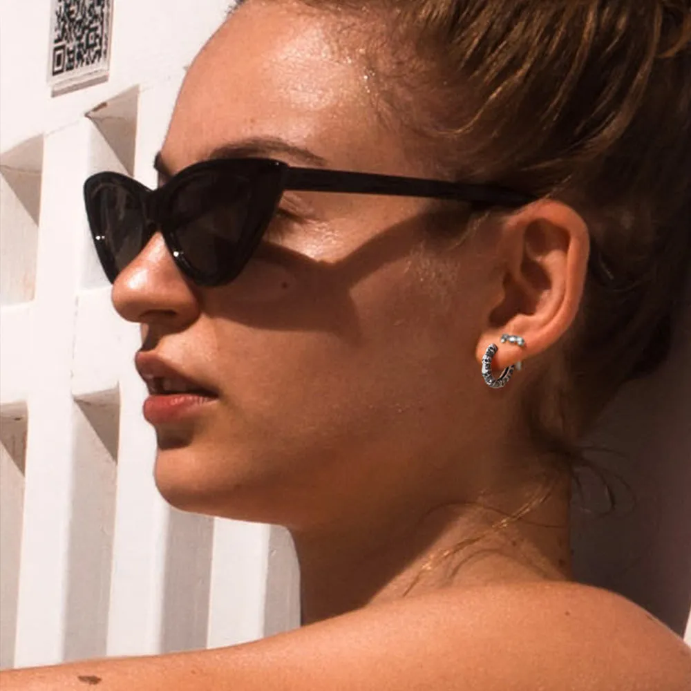 Gothic Skull Huggie Hoop Earrings For Men Women sold by FaithHeart product image thumbnail 4