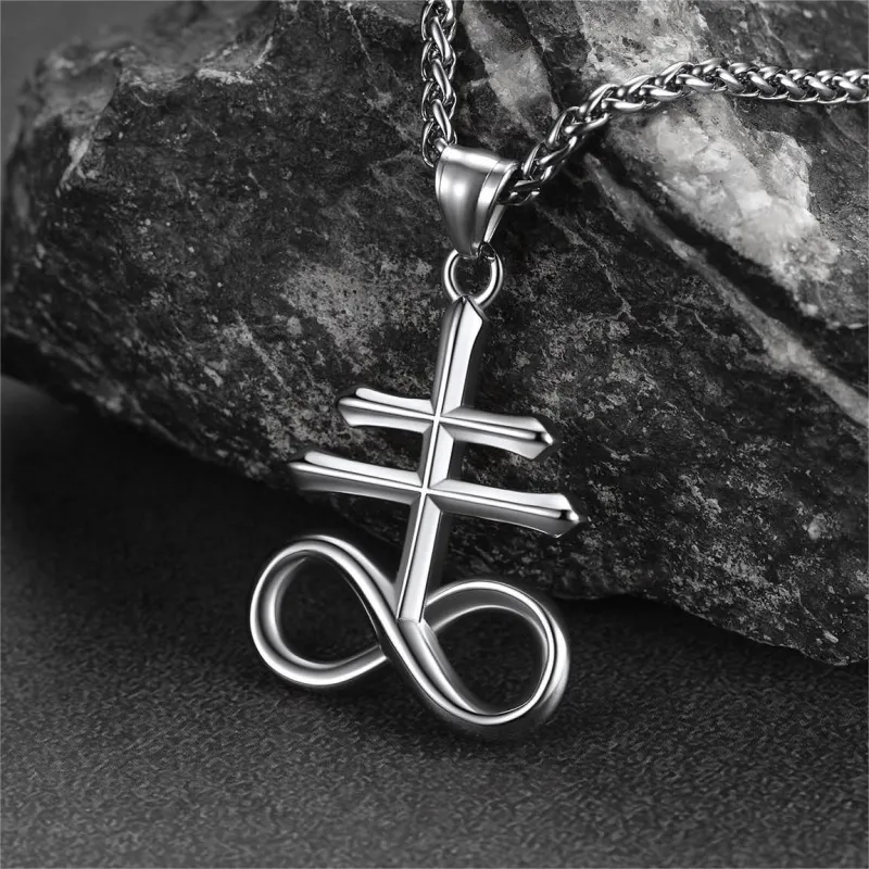 Church of Satan Leviathan Cross Necklace Pendant for Men sold by FaithHeart