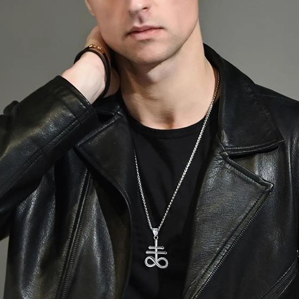 Church of Satan Leviathan Cross Necklace Pendant for Men sold by FaithHeart product image thumbnail 2