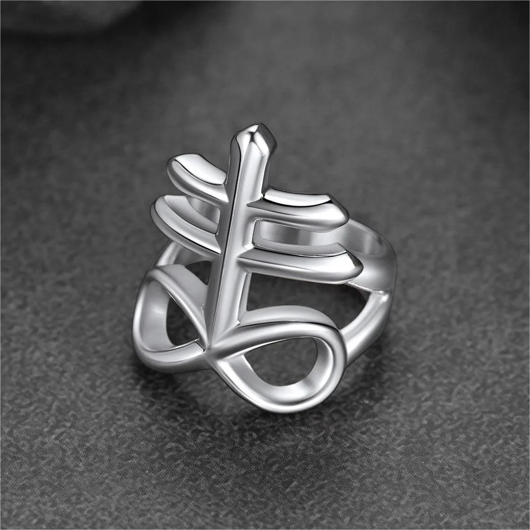 Satanic Leviathan Cross Stainless Steel Ring For Men sold by FaithHeart product image thumbnail 2