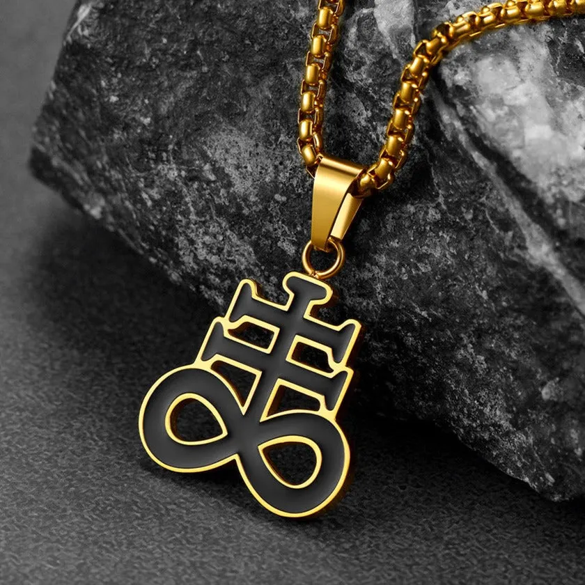 Satanic Leviathan Cross Necklace For Men sold by FaithHeart product image thumbnail 4