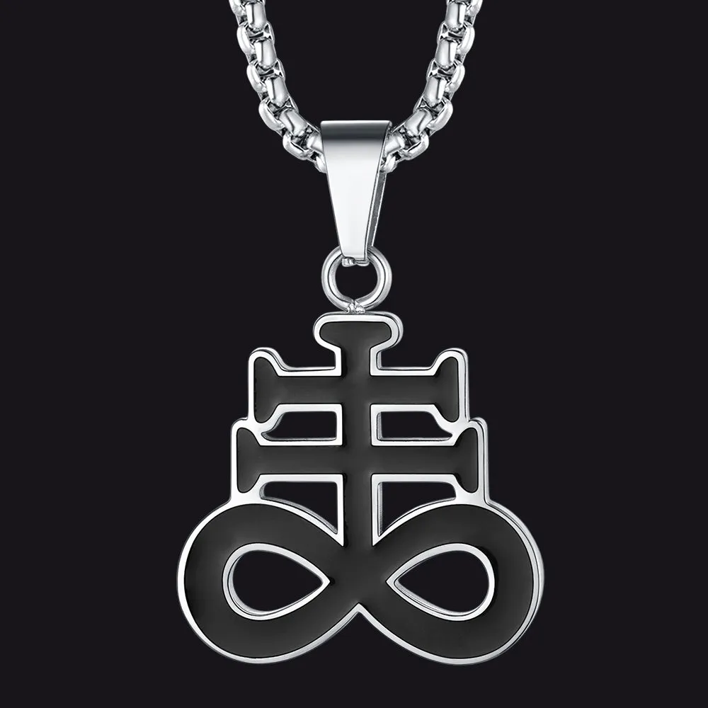 Satanic Leviathan Cross Necklace For Men sold by FaithHeart