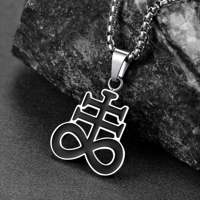 Satanic Leviathan Cross Necklace For Men sold by FaithHeart product image thumbnail 3