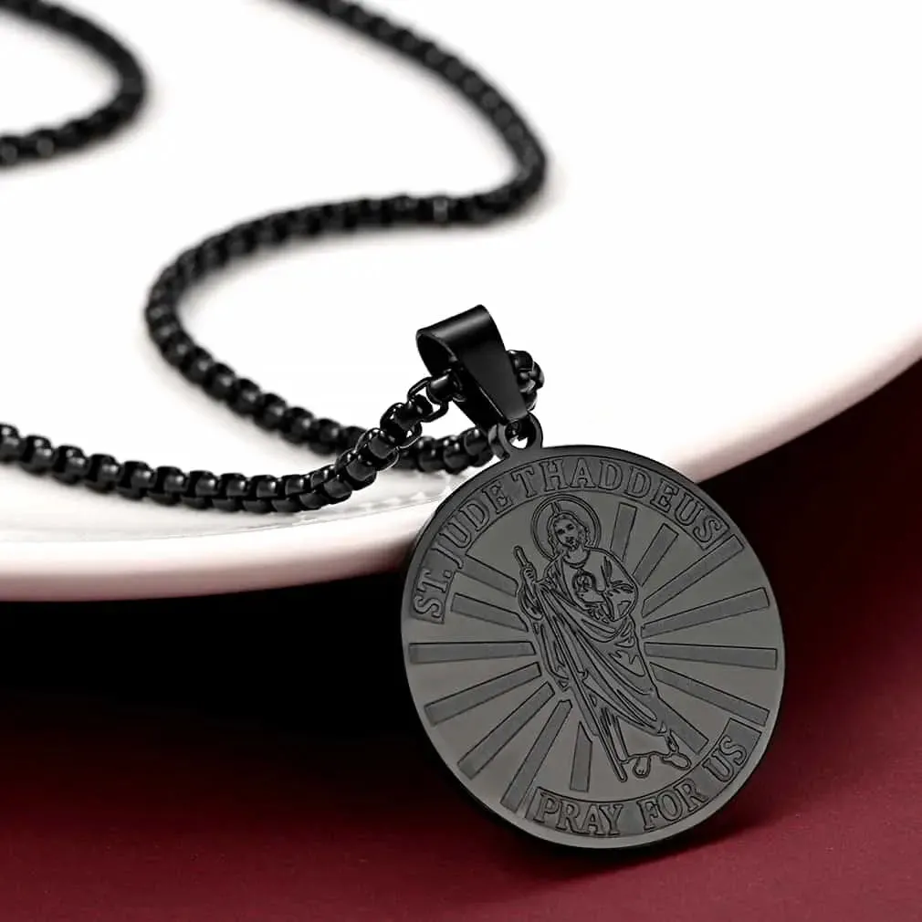 Religious Saint Jude Medal Necklace for Men Women sold by FaithHeart product image thumbnail 3