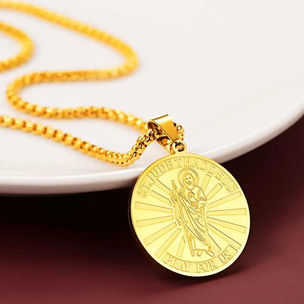 Religious Saint Jude Medal Necklace for Men Women sold by FaithHeart product image thumbnail 2