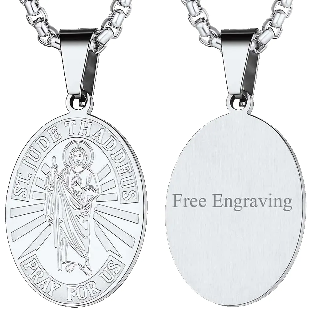 Saint Jude Necklace Patron Saint Medals Pendant sold by FaithHeart