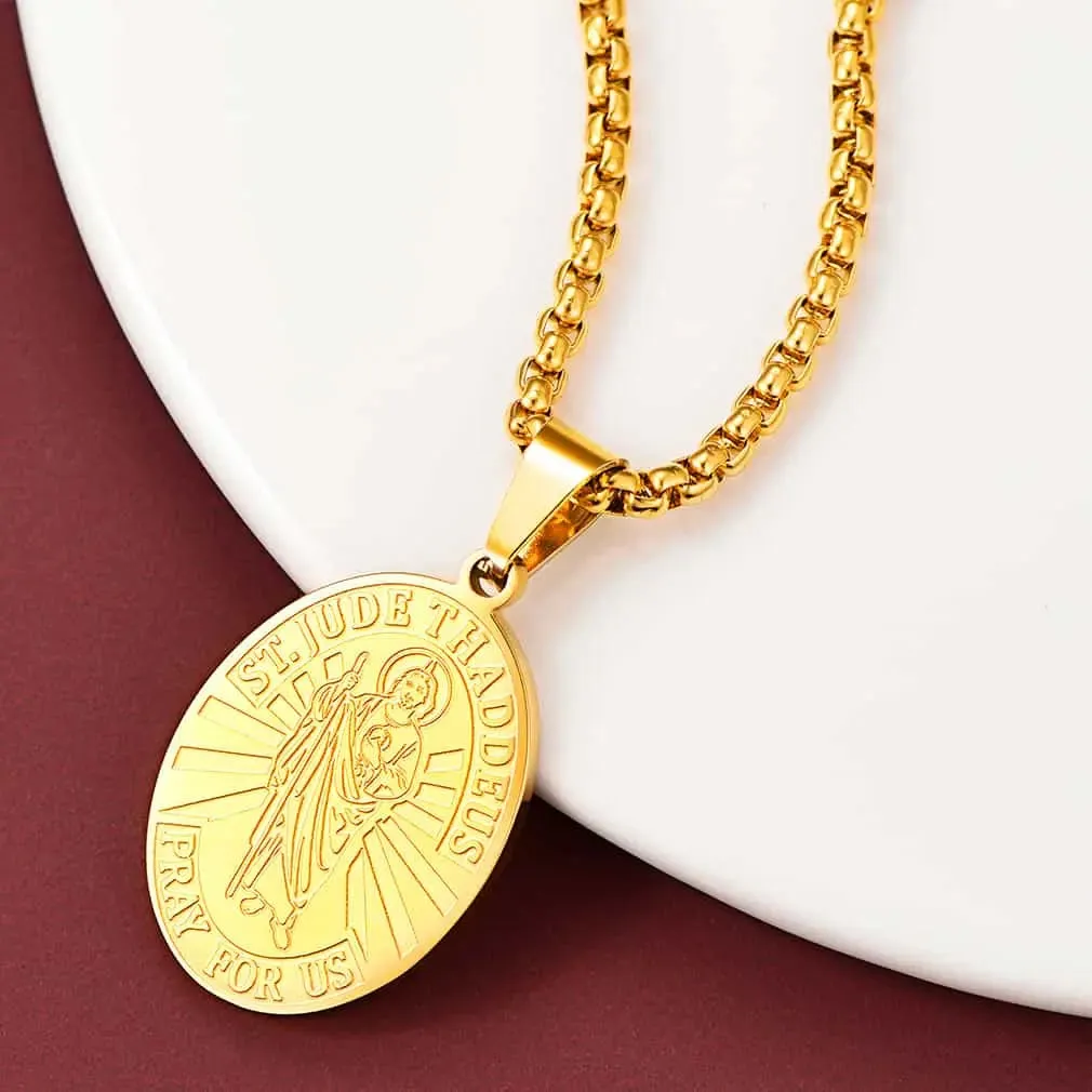 Saint Jude Necklace Patron Saint Medals Pendant sold by FaithHeart product image thumbnail 2