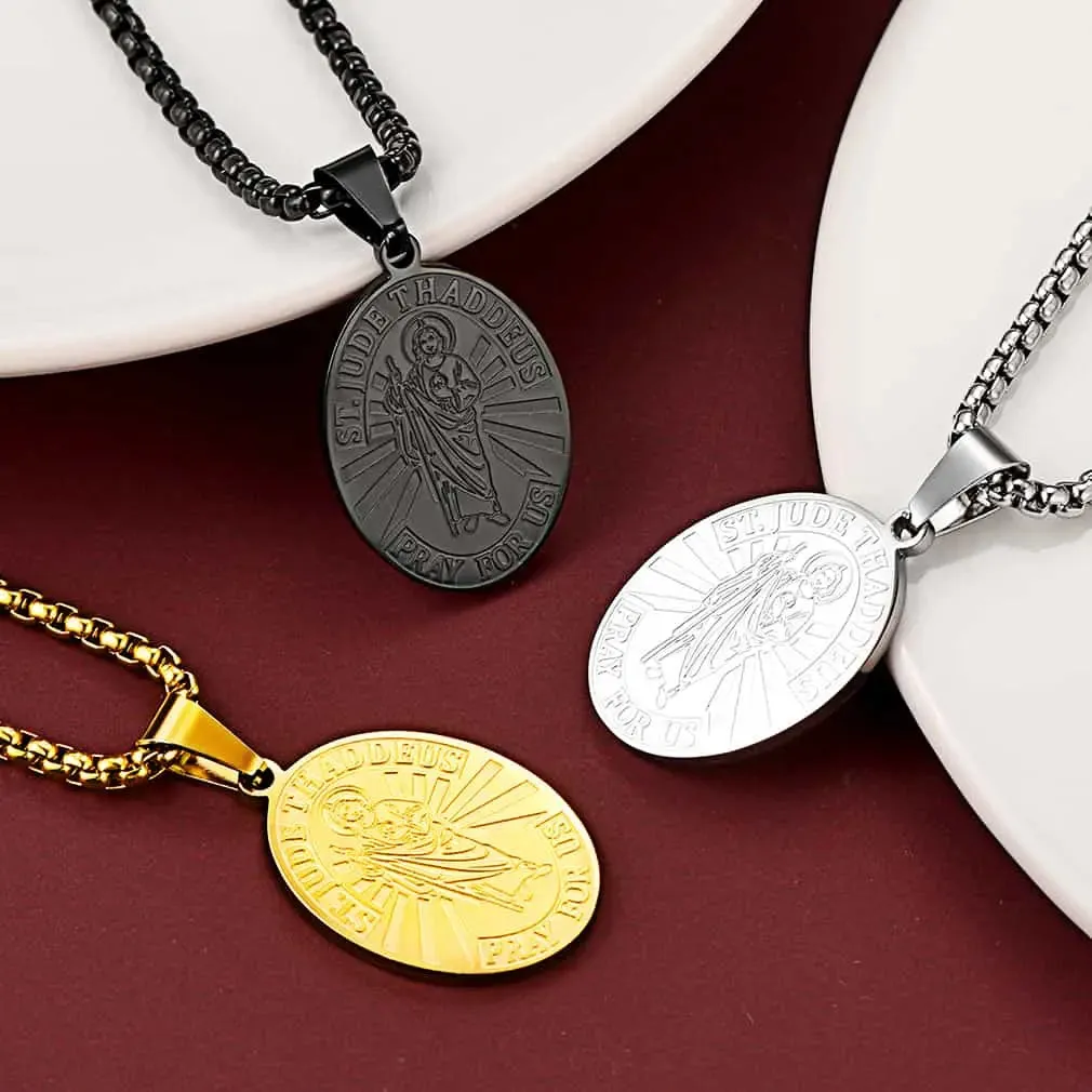 Saint Jude Necklace Patron Saint Medals Pendant sold by FaithHeart product image thumbnail 5