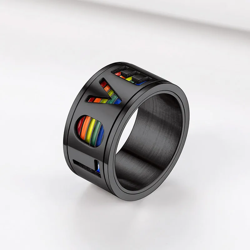 Rainbow Love Pride Fidget Anxiety Ring for LGBT sold by FaithHeart product image thumbnail 5
