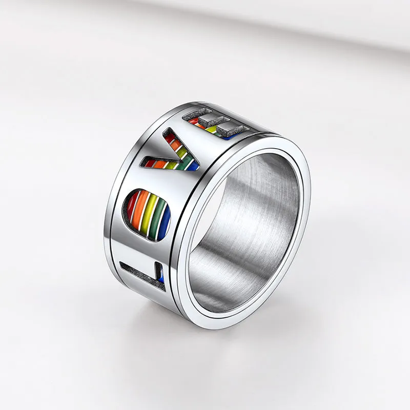 Rainbow Love Pride Fidget Anxiety Ring for LGBT sold by FaithHeart product image thumbnail 2