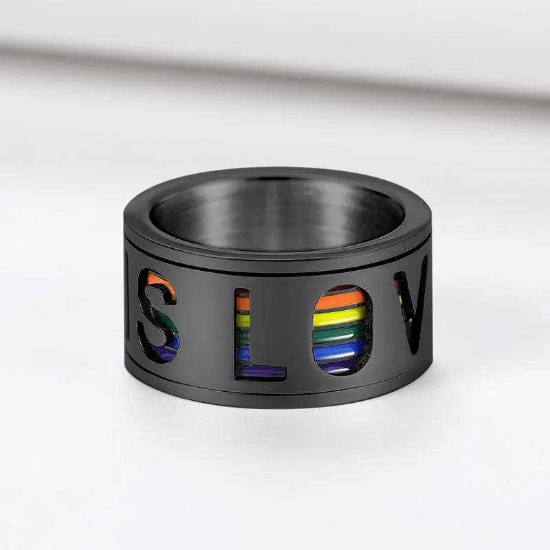 Rainbow Love Pride Fidget Anxiety Ring for LGBT sold by FaithHeart product image thumbnail 4