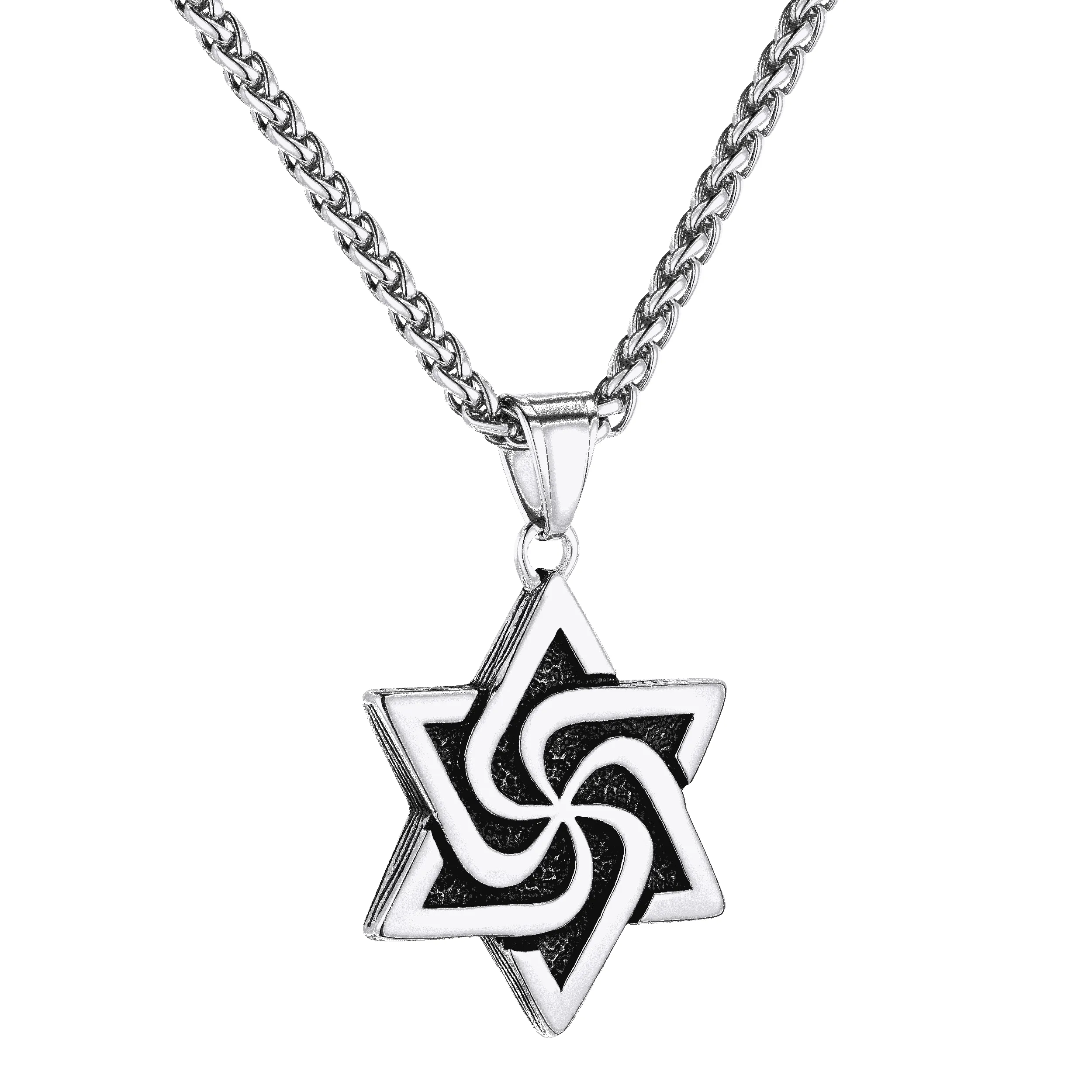 Retro Jewish Star Of David Necklace For Men sold by FaithHeart