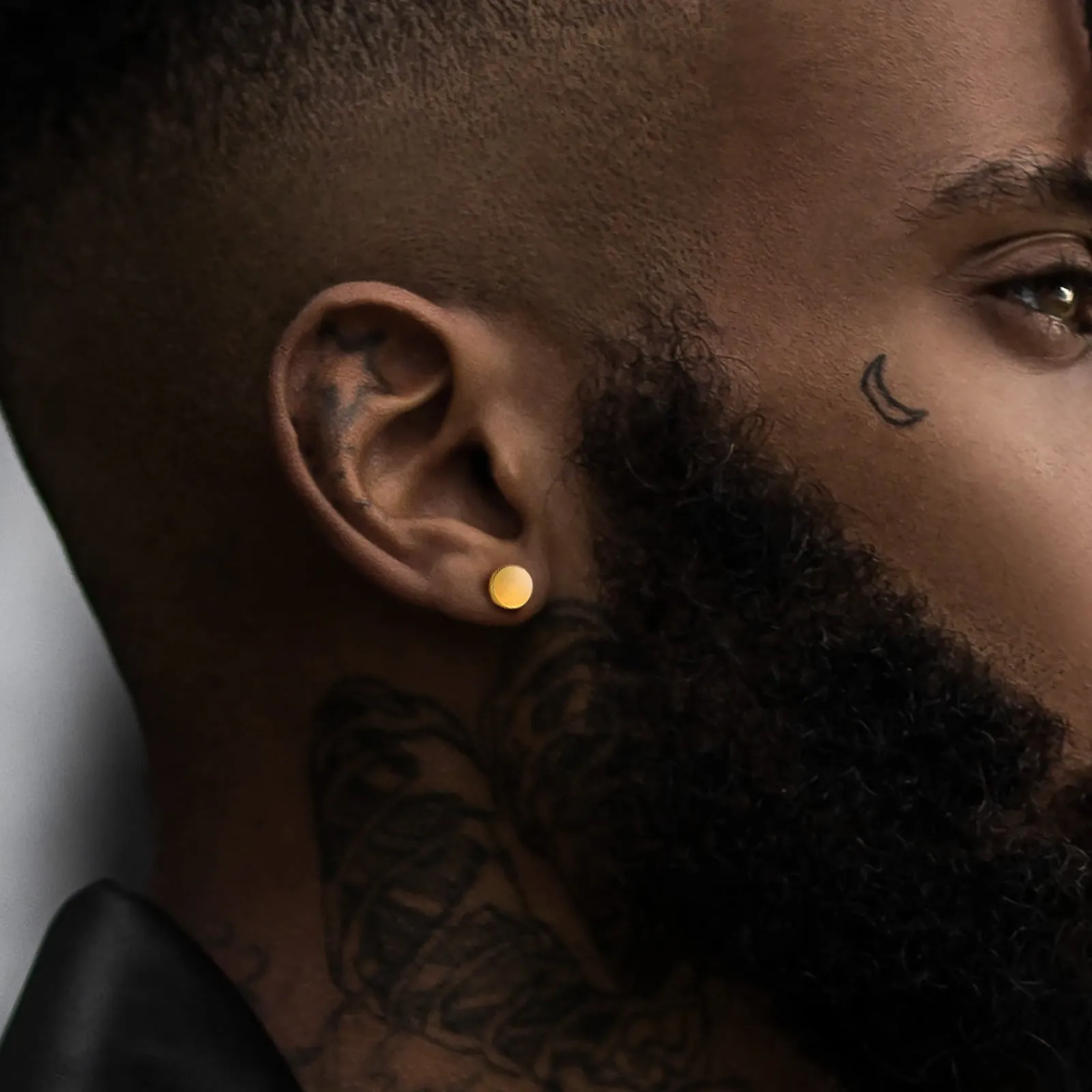 Punk Round Fake Plug Stud Earrings Set For Men 3 Pairs sold by FaithHeart product image thumbnail 4