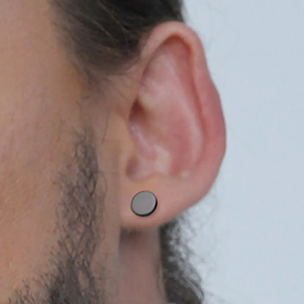 Punk Round Stud Earrings Set For Men 12 Pairs sold by FaithHeart product image thumbnail 2