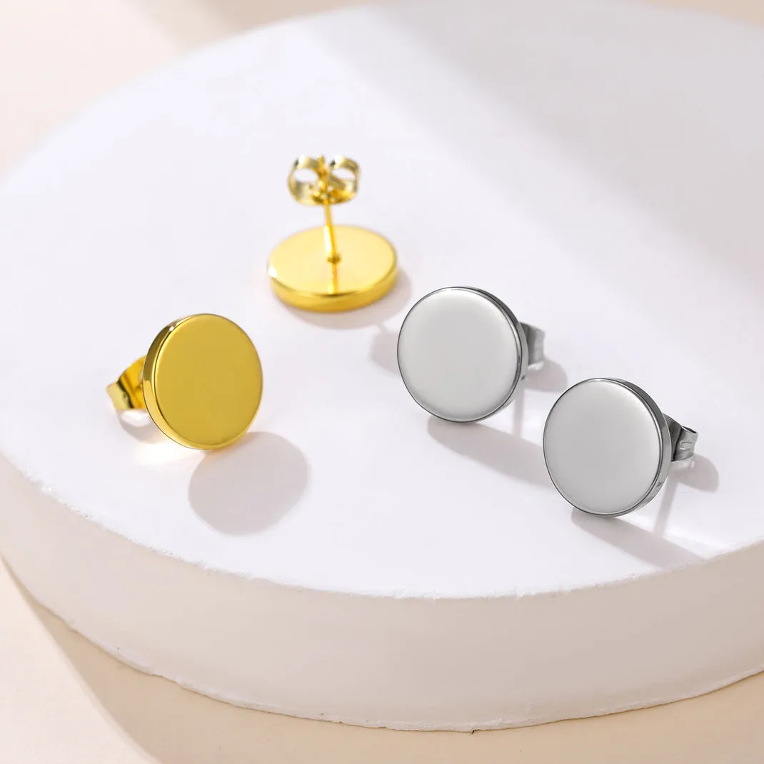 Punk Round Stud Earrings Set For Men 12 Pairs sold by FaithHeart product image thumbnail 3