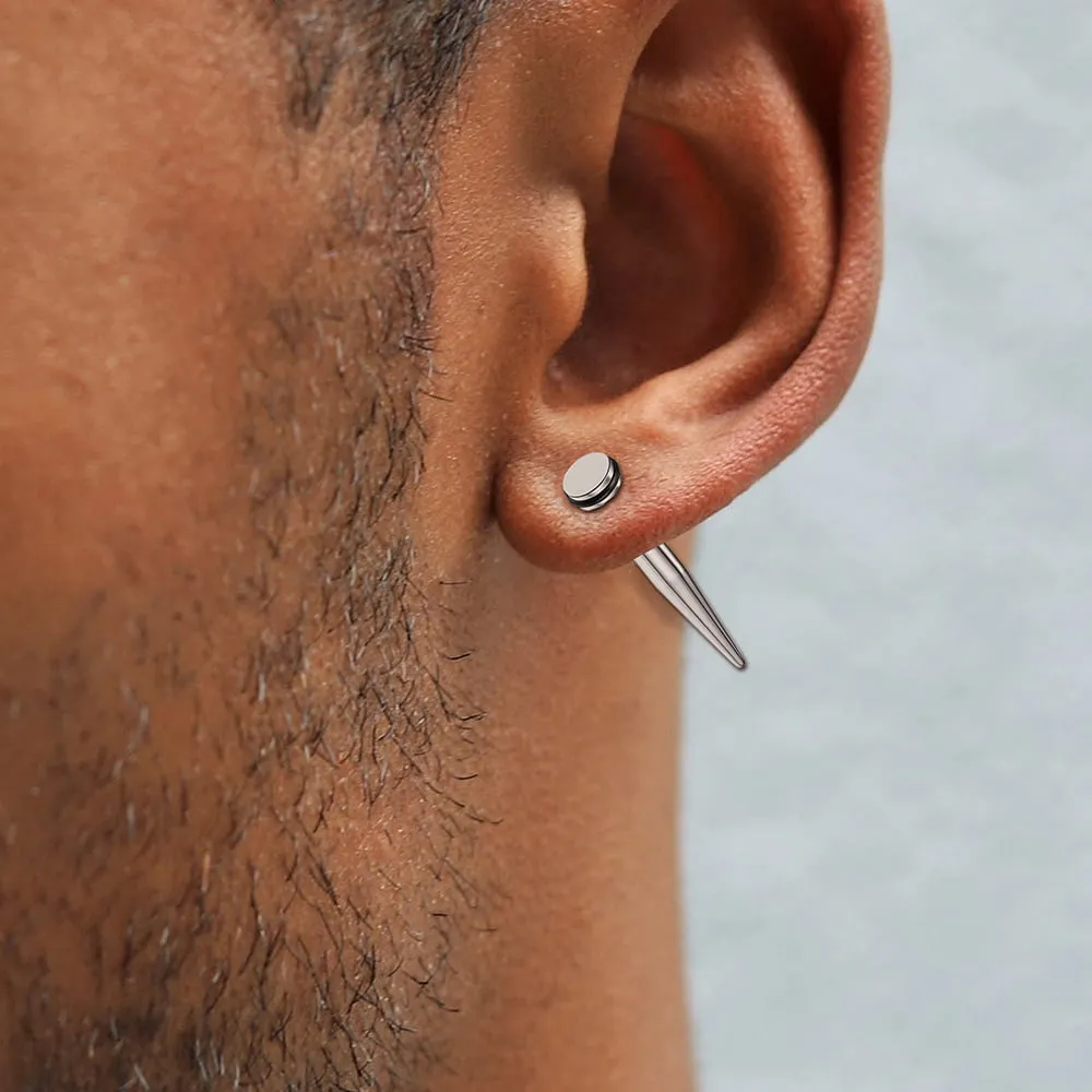 Punk Spike Stud Earrings For Men 3 Pairs sold by FaithHeart product image thumbnail 2
