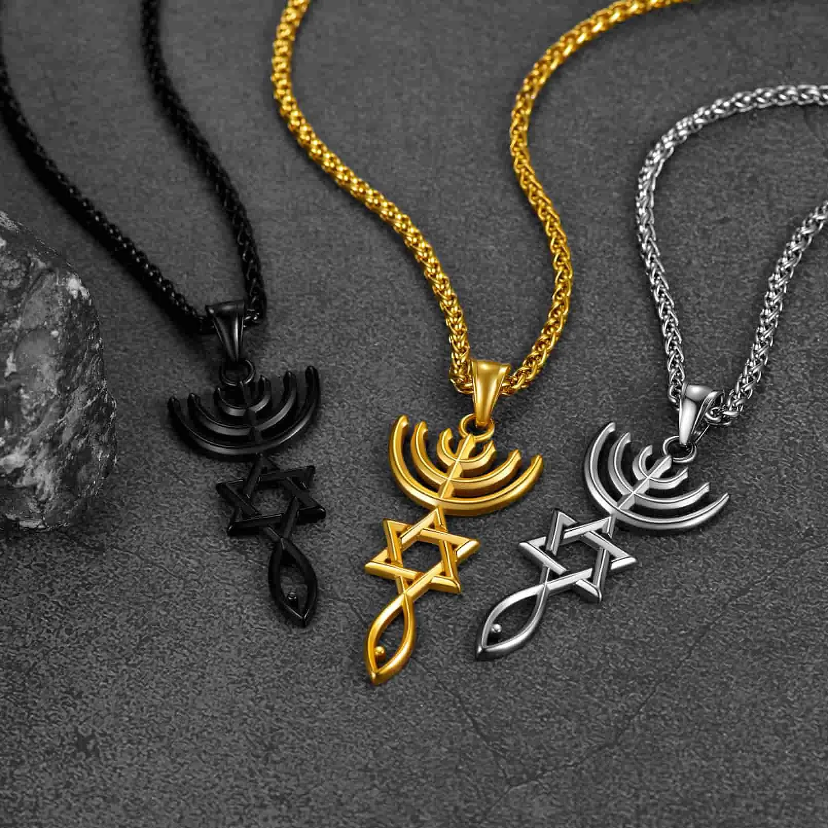 Messianic Seal of Jerusalem Necklace Amulet Pendant sold by FaithHeart product image thumbnail 4