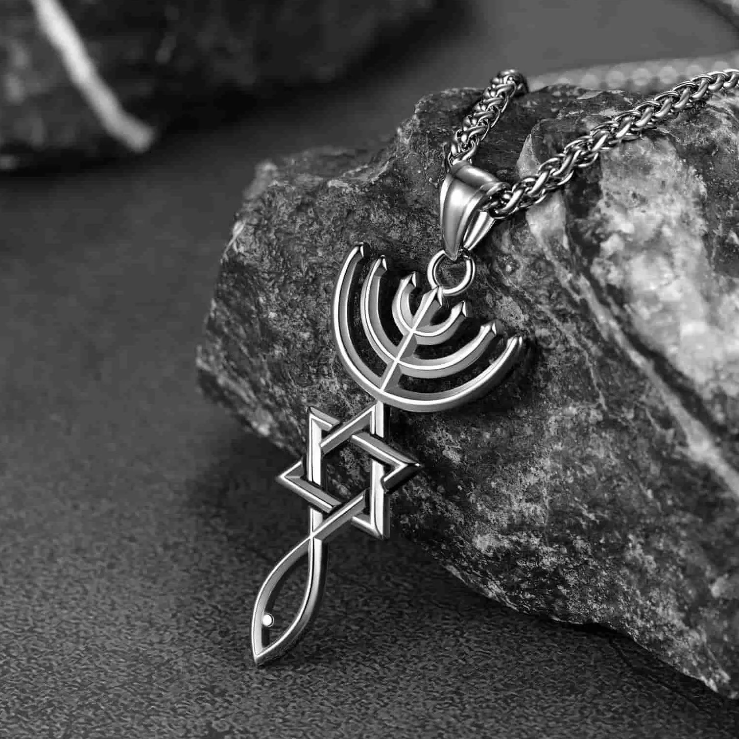 Messianic Seal of Jerusalem Necklace Amulet Pendant sold by FaithHeart product image thumbnail 5