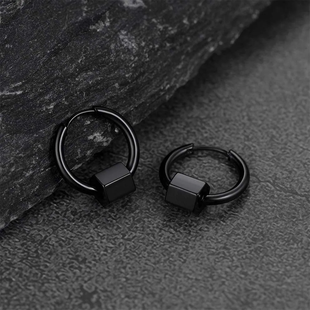 Flash Sale Punk Hexagon Piercing Hoop Earrings For Men sold by FaithHeart product image thumbnail 5