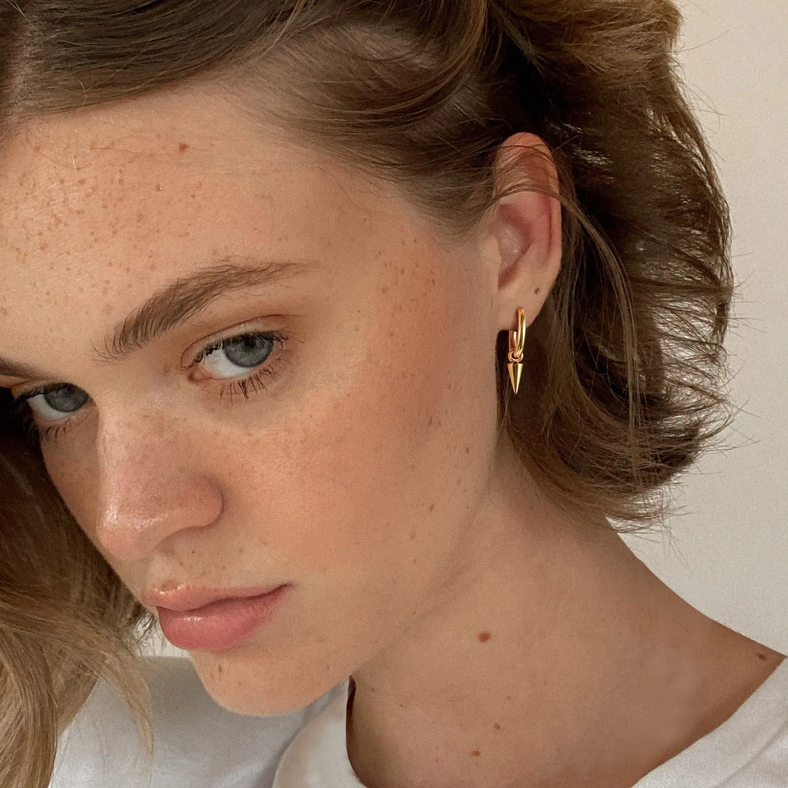 Punk Spike Huggie Hoop Earrings for Men Women sold by FaithHeart product image thumbnail 5