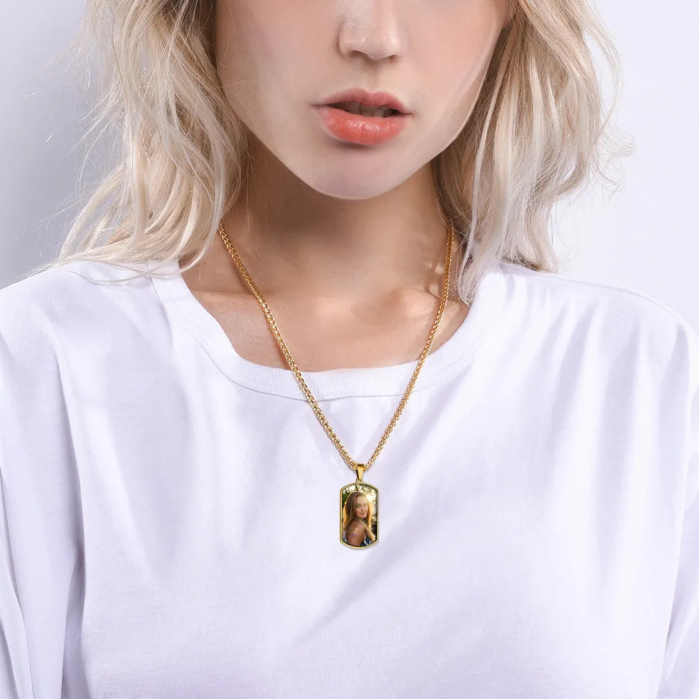 Custom Photo Dog Tag Necklace with Picture For Men Women sold by FaithHeart product image thumbnail 3