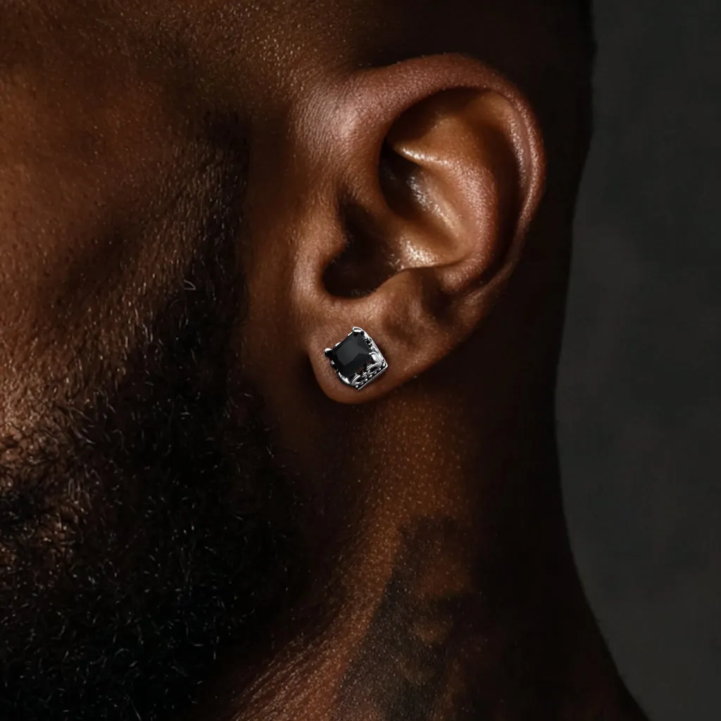 Celtic Diamond Stud Earrings in Sterling Silver for Men Women sold by FaithHeart product image thumbnail 3