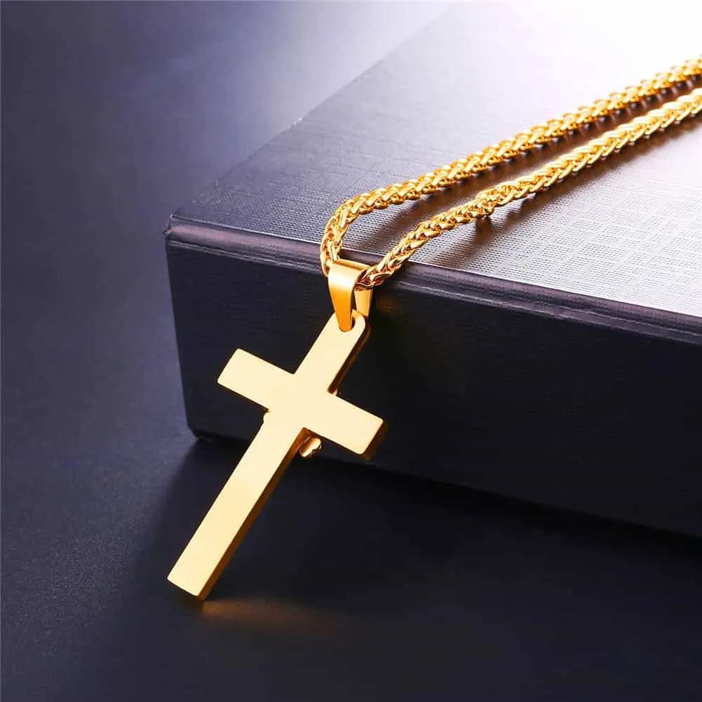 Punk Skull Cross Necklace for Men sold by FaithHeart product image thumbnail 5