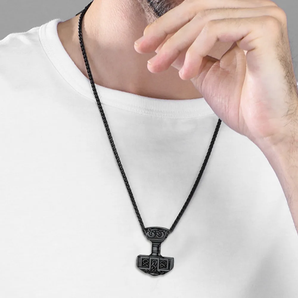 FaithHeart Norse Viking Thor's Hammer Necklace Mjolnir Pendant for Men sold by FaithHeart product image thumbnail 2