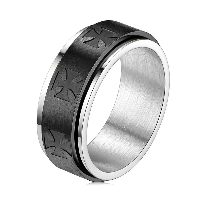 Knights Templar Cross Anxiety Ring For Men sold by FaithHeart product image thumbnail 2